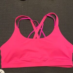 Fabletics Hot Pink Crisscross Back Sports Bra